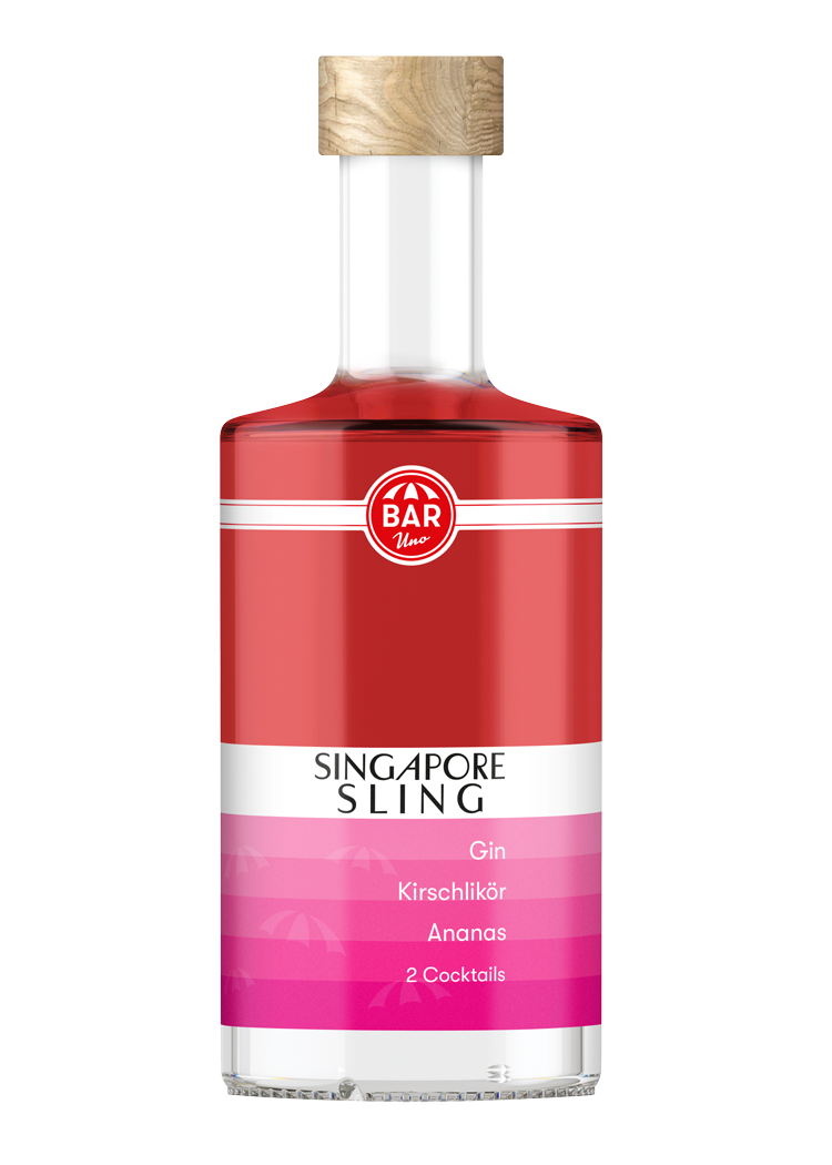 BARuno Singapore Sling Gin Cherry Pineapple ready-to-drink cocktail in a bottle