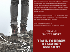 Hiring: Trail Tourism & Social Enterprise Research Assistant (Winter 2021)
