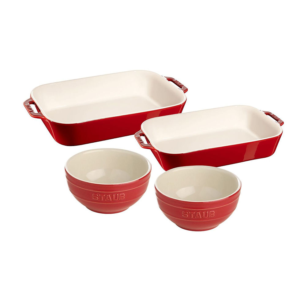Thumbnail: STAUB CERAMIQUE 4-PC, BAKEWARE SET, CHERRY