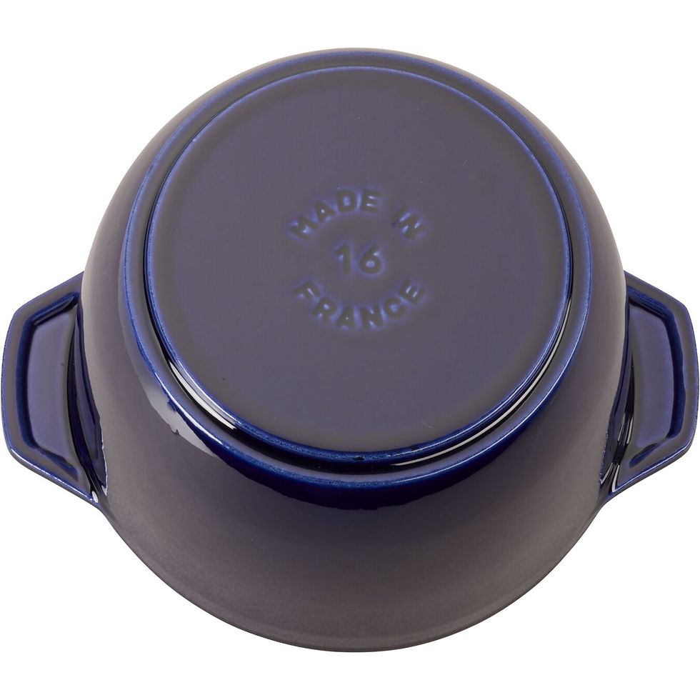 Thumbnail: STAUB CAST IRON 1.5 QT, PETITE FRENCH OVEN, DARK BLUE