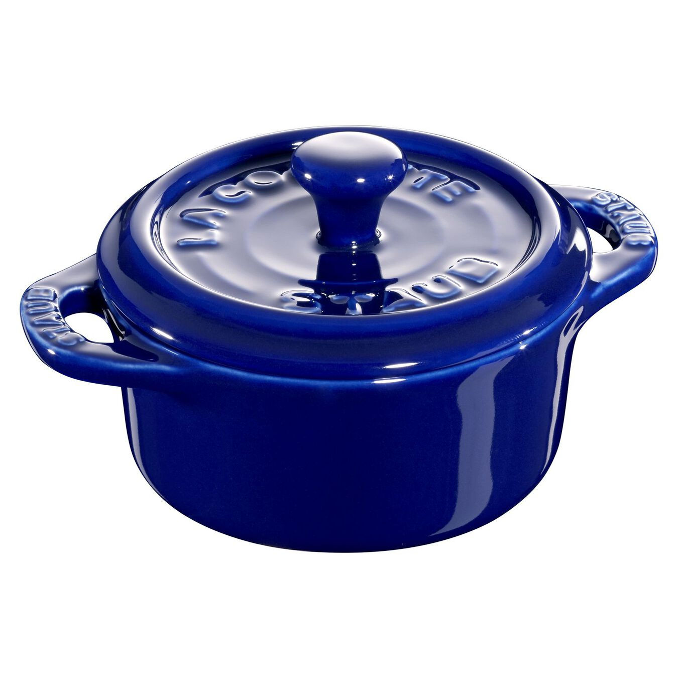STAUB CERAMIC 3-PC, MINI ROUND COCOTTE SET, DARK BLUE