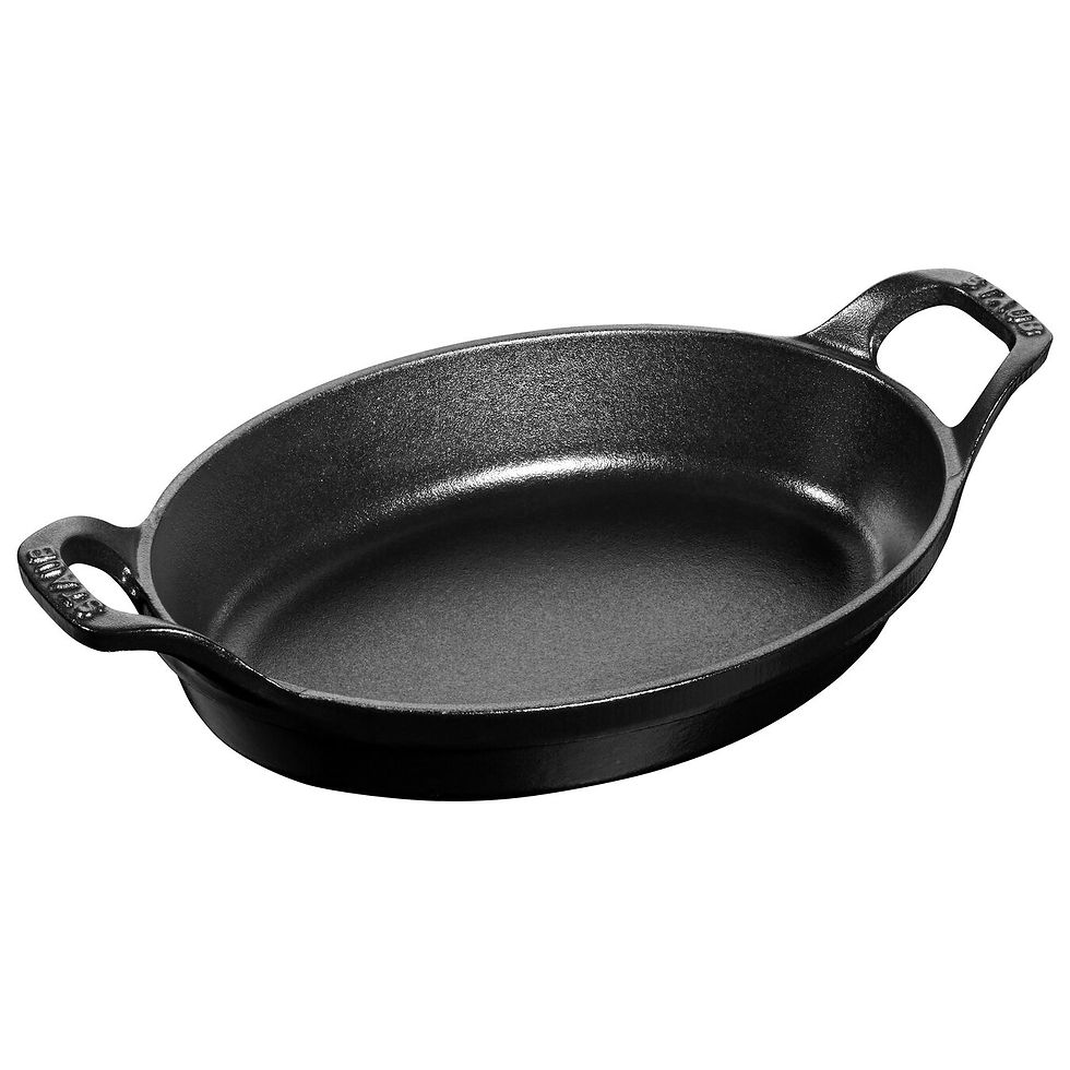 Thumbnail: STAUB CAST IRON 8.25 INCH, OVAL, OVEN DISH, BLACK MATTE