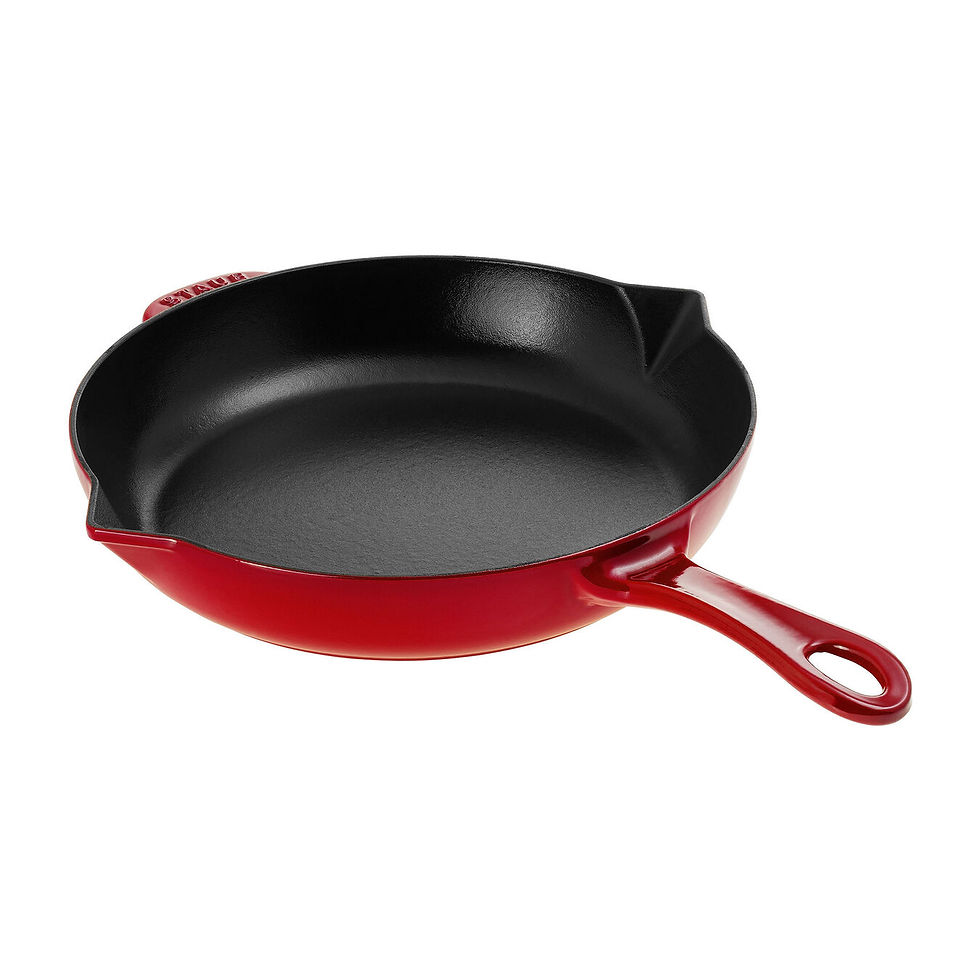 Thumbnail: STAUB CAST IRON 10-INCH, FRYING PAN WITH POURING SPOUT, CHERRY