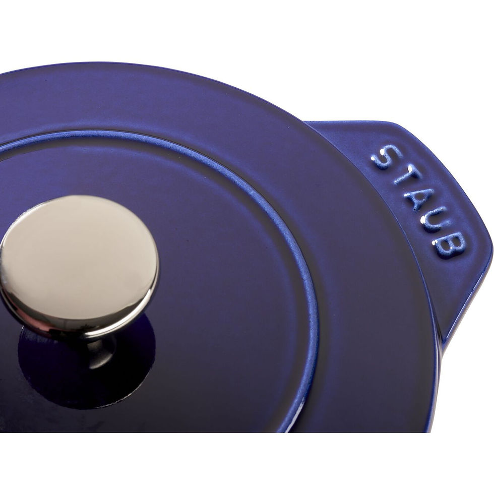 Thumbnail: STAUB CAST IRON 1.5 QT, PETITE FRENCH OVEN, DARK BLUE