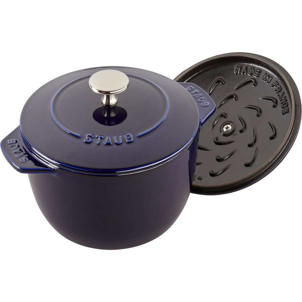 Thumbnail: STAUB CAST IRON 1.5 QT, PETITE FRENCH OVEN, DARK BLUE