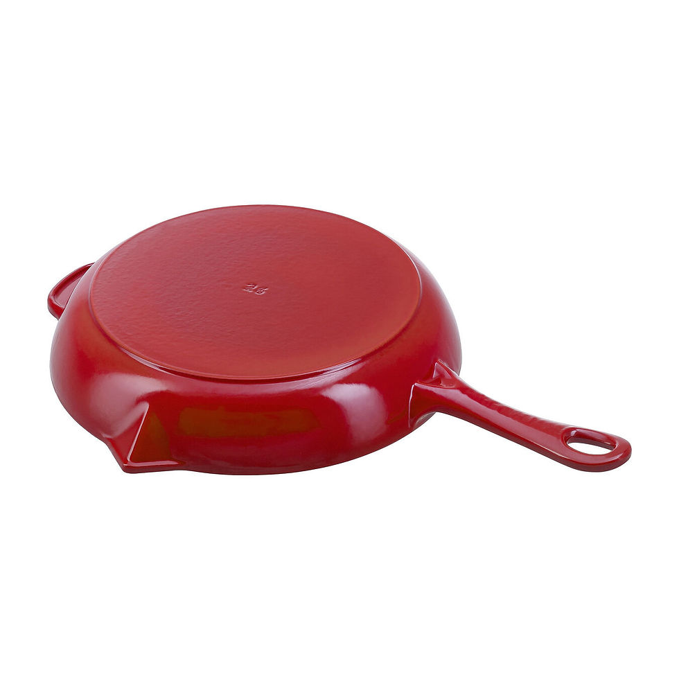 Thumbnail: STAUB CAST IRON 10-INCH, FRYING PAN WITH POURING SPOUT, CHERRY