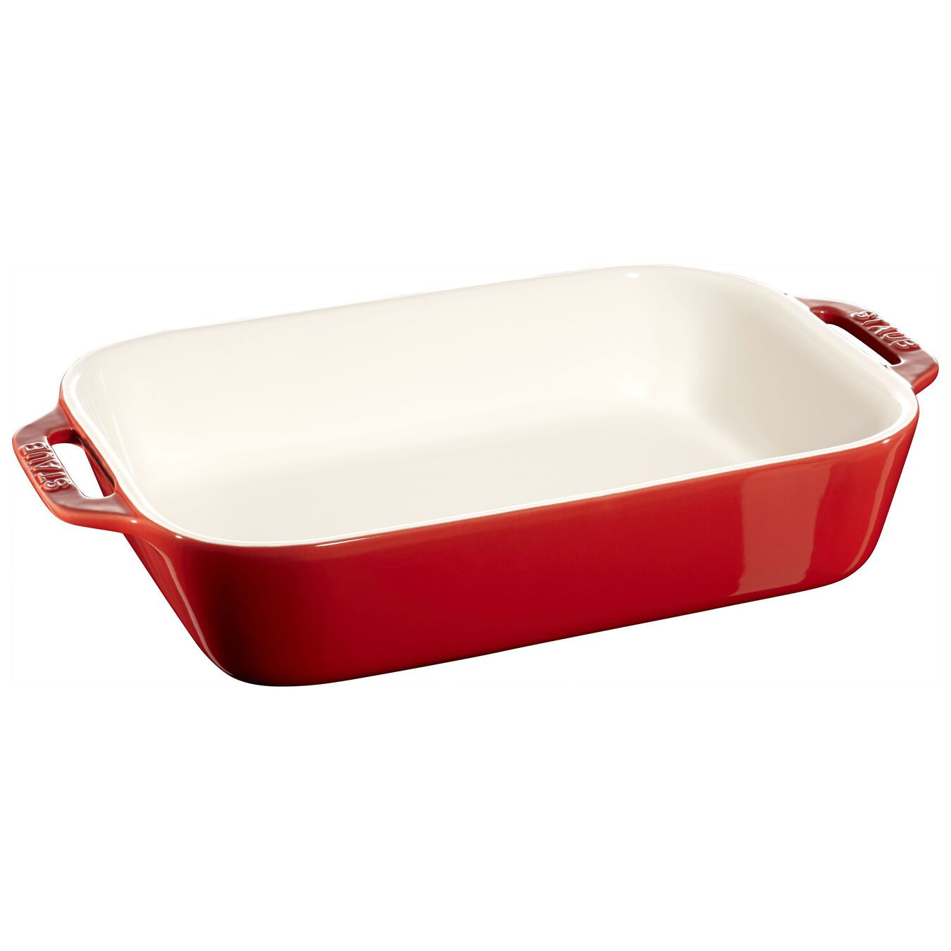 STAUB CERAMIC 7.87 X 10.75 INCH, RECTANGULAR, OVEN DISH, CHERRY