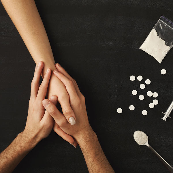 Students taking part in a drug-awareness session