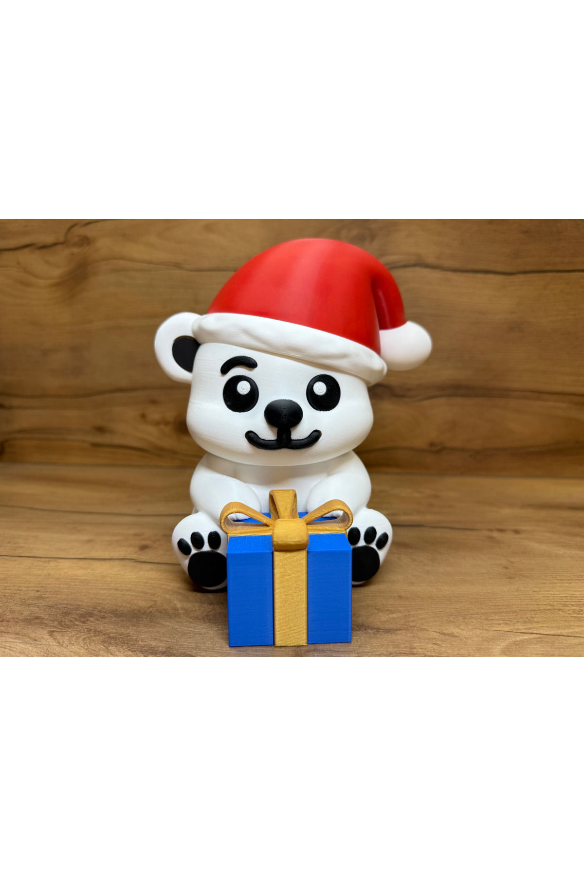 Yılbaşı Ayıcık Figürü | Noel Temalı Hediye Süsü 12cm