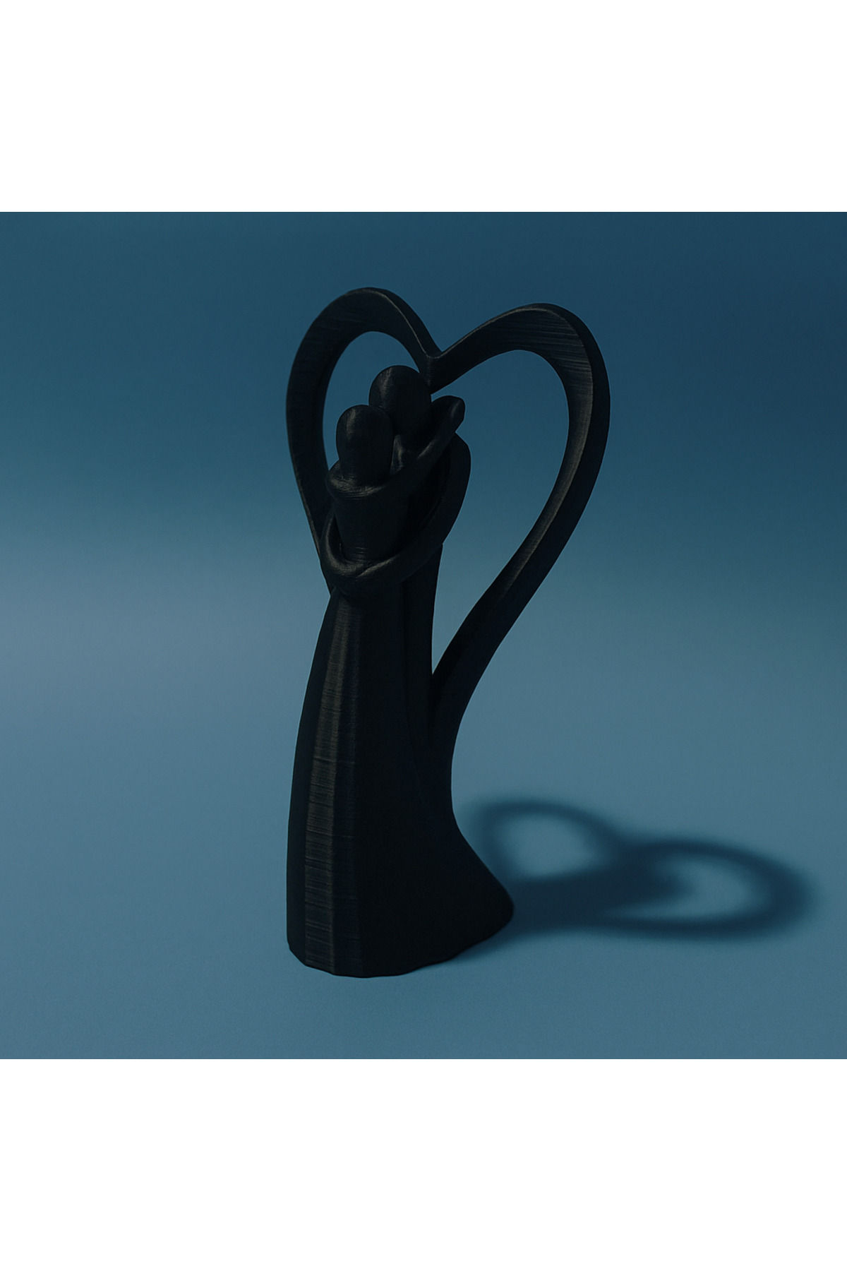 Kalp İçinde Dans Eden Çift Figür - Romantik Ev Dekorasyonu