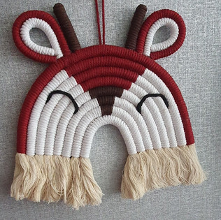 Macrame deer decoration