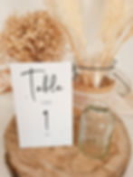 Marque table naturel artisanal pour completer une déco de mariage a l'ambiance champetre.