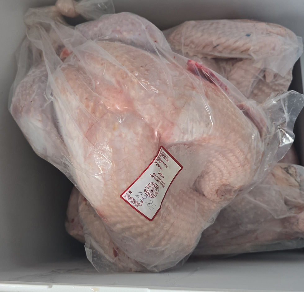 Farm-raised whole turkey from Wishing Creek Farm in Stittsville, Ontario