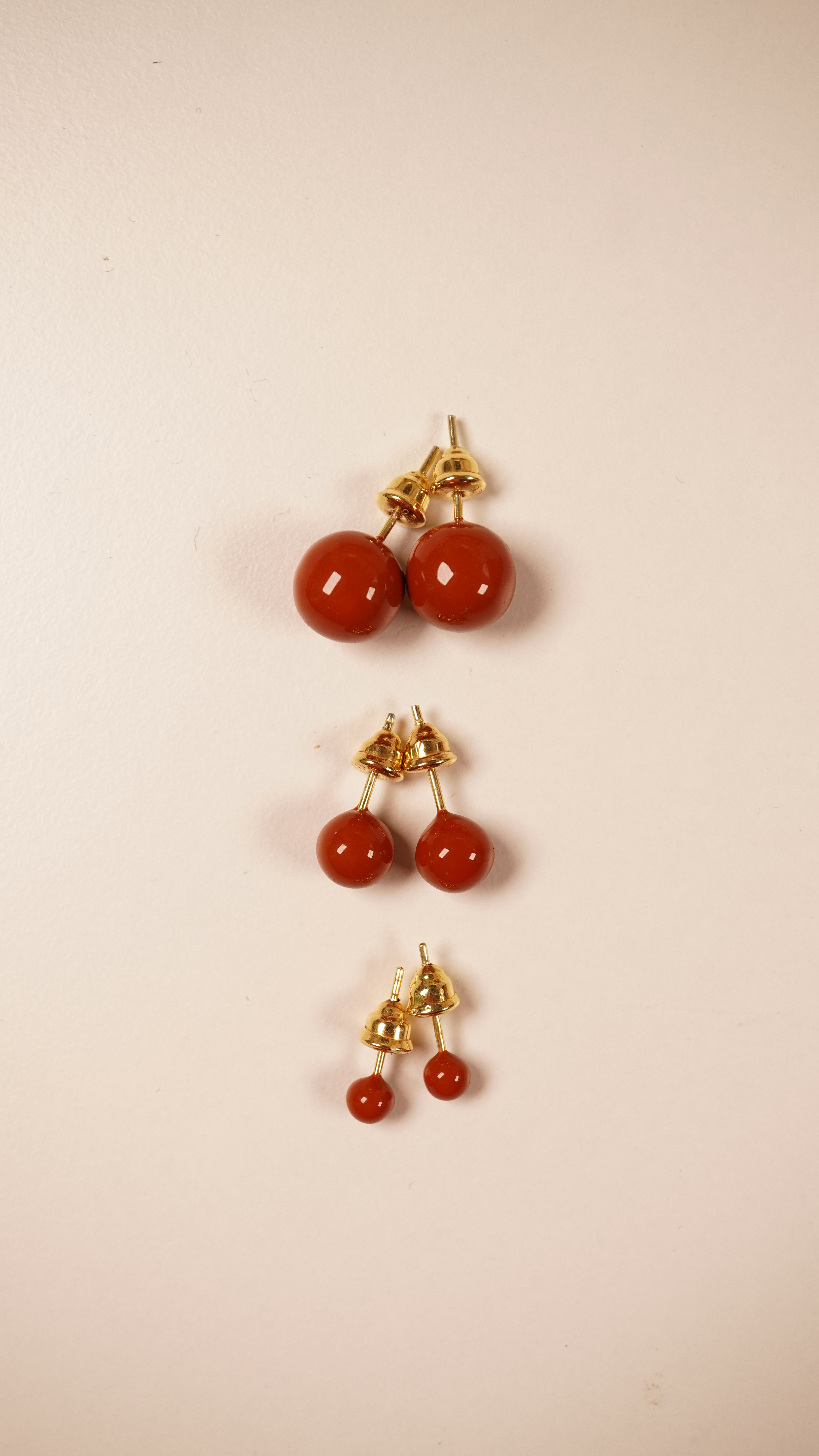 Kiremit Mineli Top Küpe