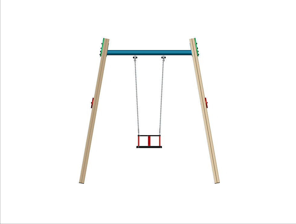 Miniatura: COLUMPIO METAL-MADERA  INDIVIDUAL  ASTO.  BEBE- Ref. 225G