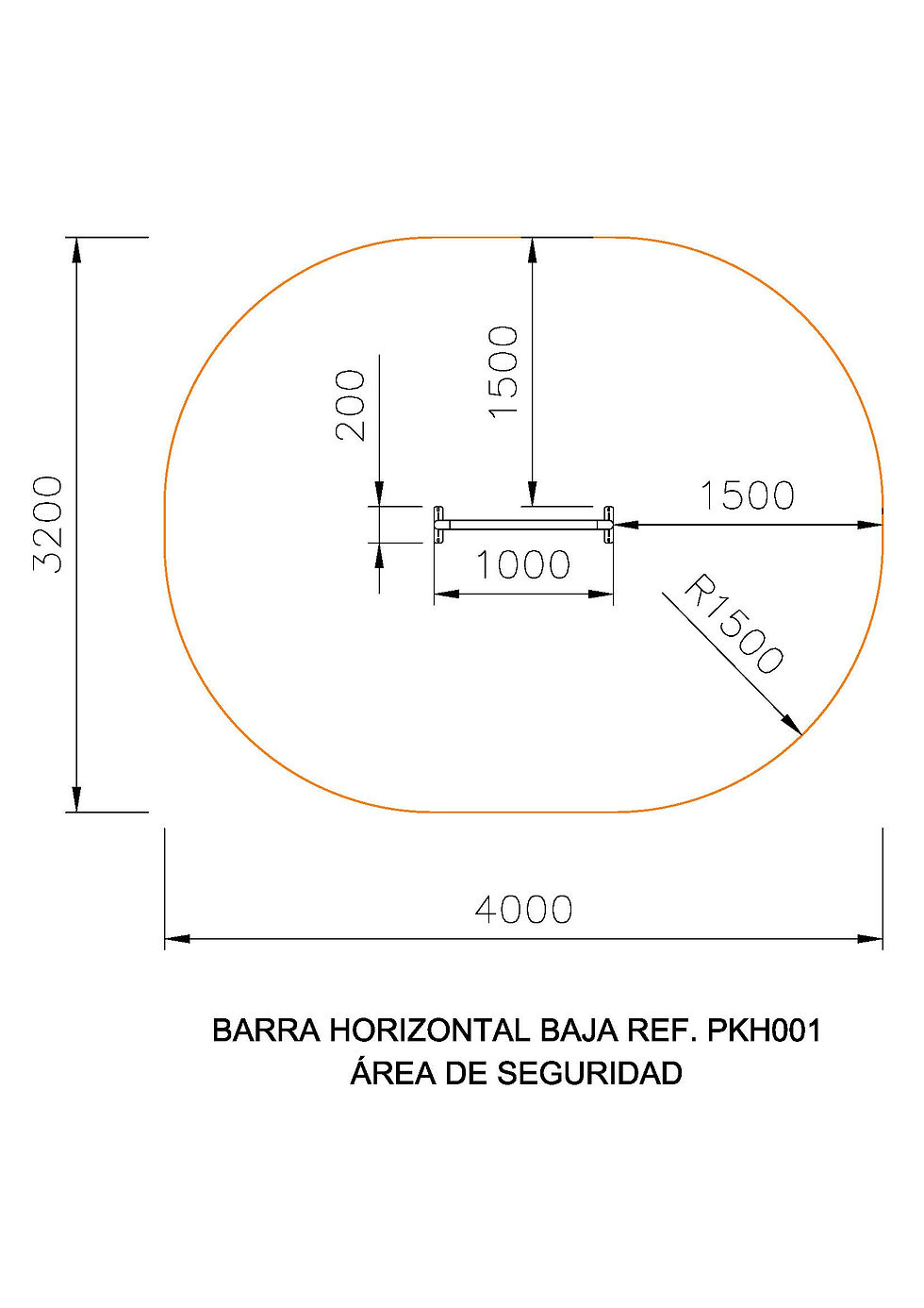 Miniatura: BARRA HORIZONTAL BAJA .-Ref. PKH001