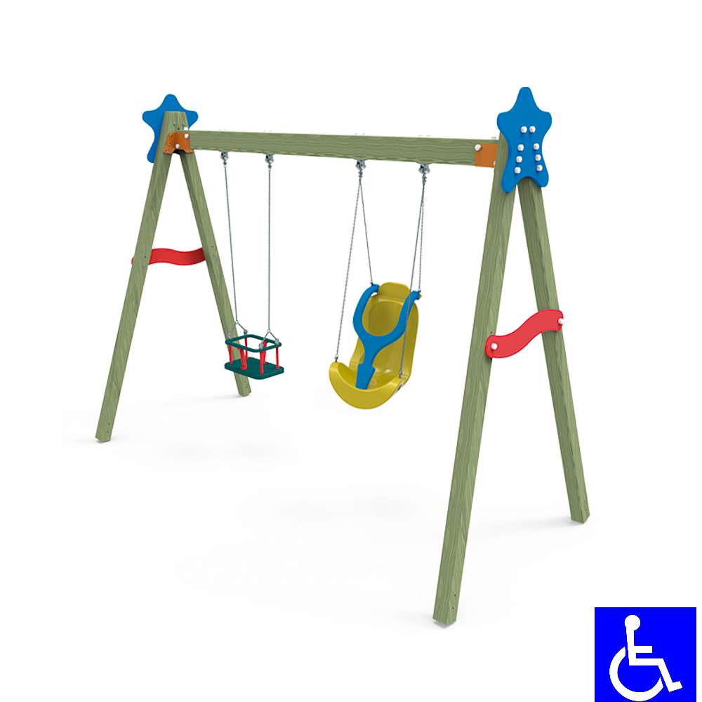 COLUMPIO INCLUSIVO DE MADERA ASTO. INTEGRACIÓN Y BEBE - Ref. 225JED