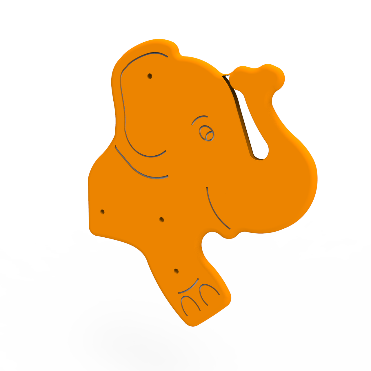 SILUETA CABEZA ELEFANTE.- REF. 249-W-001-12