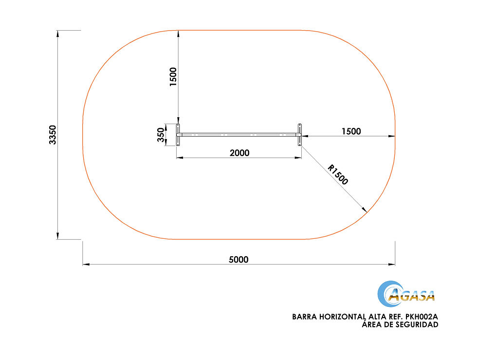Miniatura: BARRA HORIZONTAL ALTA.-Ref. PKH002A
