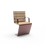 Miniatura: BANCO UNIPERSONAL MADERA Y ACERO - Ref. 480 / D / I / M
