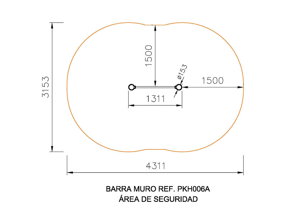 Miniatura: BARRA MURO PARKOUR.-Ref PKH006A