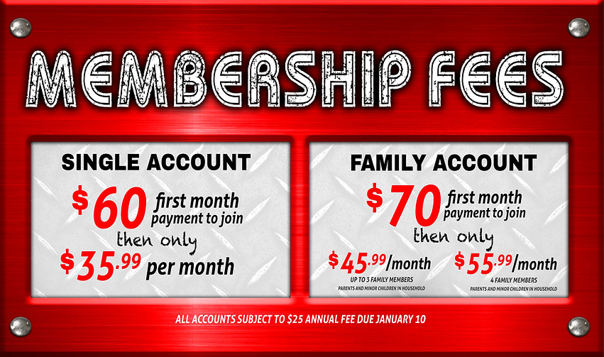 Membership Options available