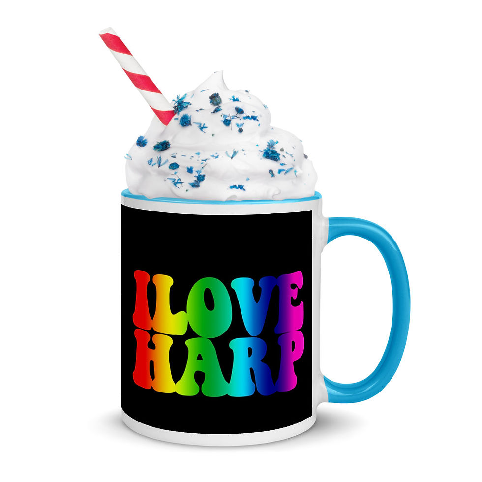 Thumbnail: I LOVE HARP RAINBOW Mug with Color Inside