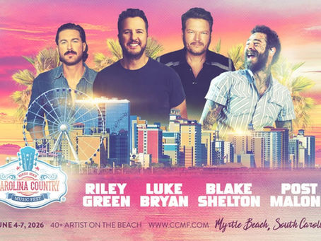 Post Malone, Luke Bryan, Blake Shelton & Riley Green Set to Headline Carolina Country Music Fest 2026 in Myrtle Beach