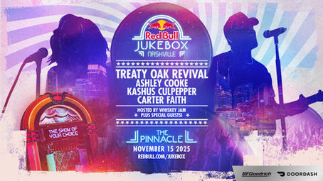 Red Bull Jukebox Returns to Nashville With Treaty Oak Revival, Ashley Cooke, Kashus Culpepper & Carter Faith Headlining a Fan-Powered Night of Music