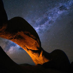 milky way in spitzkoppe in namibia