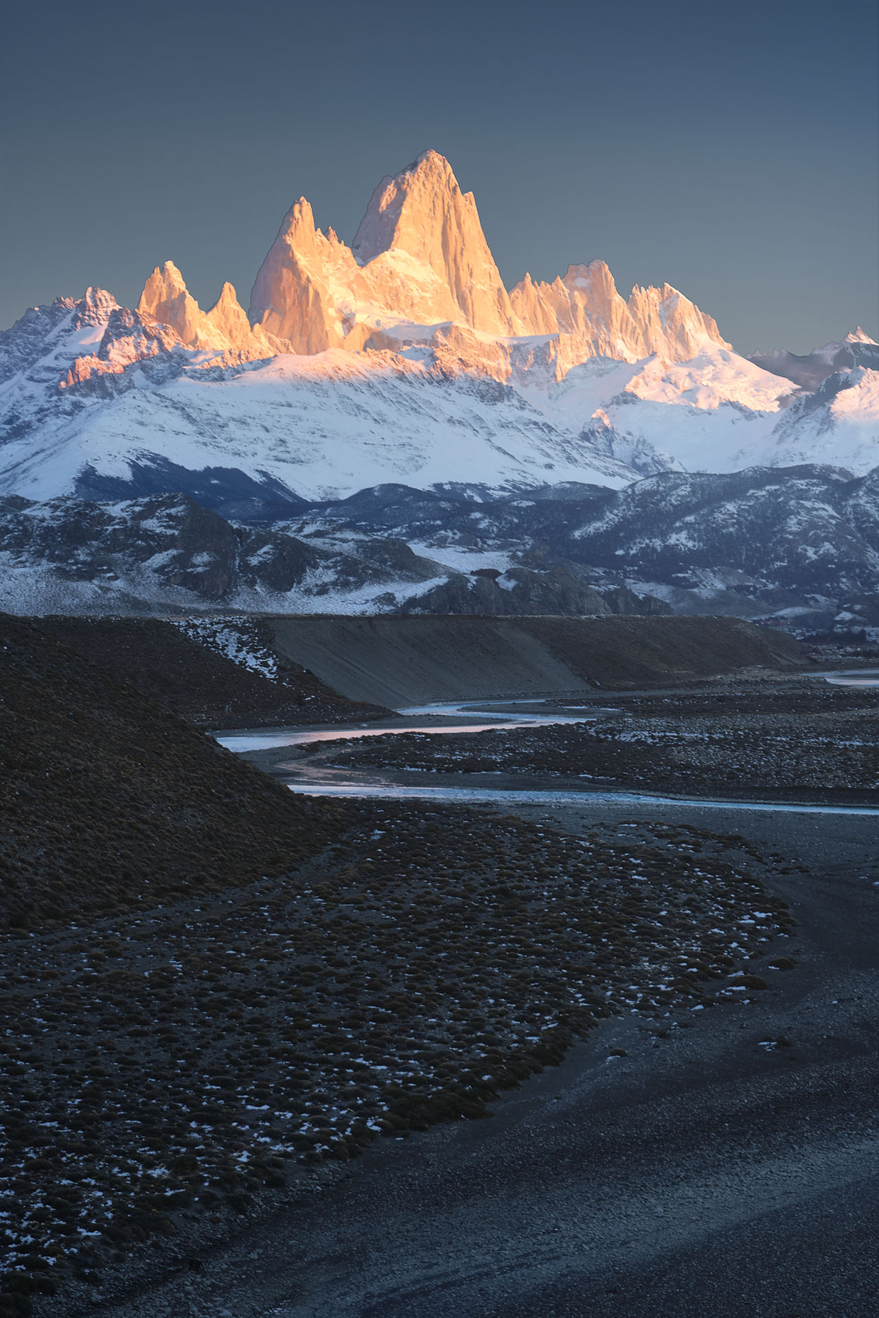 fitz roy valley at sunrise
