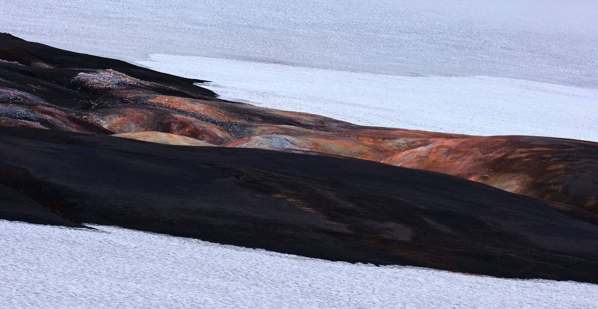 mountains and volcano abstract