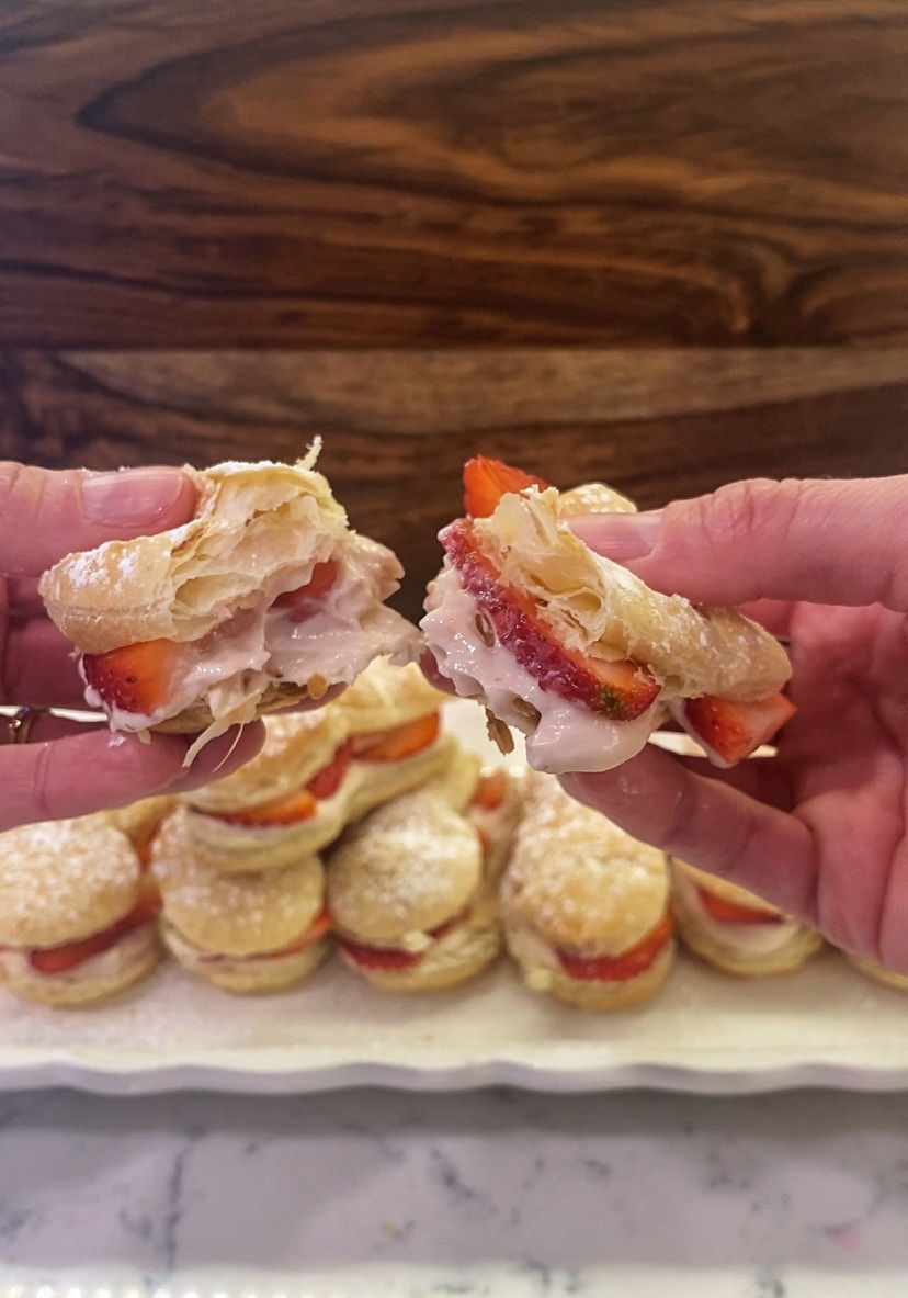 Strawberry Cream Cheese Puff Desserts