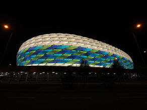 Munich: Allianz Arena - the stadium fully clad with ETFE cushions  