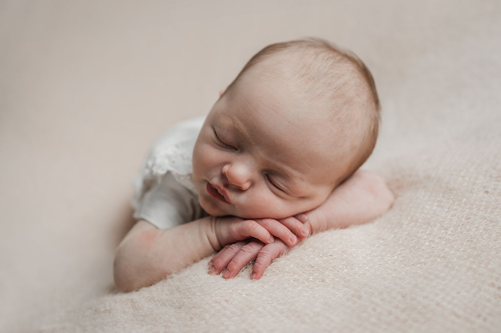 Sleepy newborn photography photo, Werribee Newborn Photographer