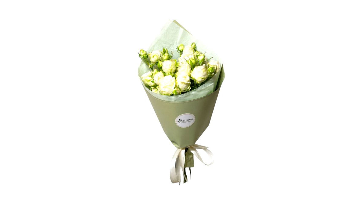 თეთრი სპრეი ვარდების თაიგული (White Spray Rose Bouquet)