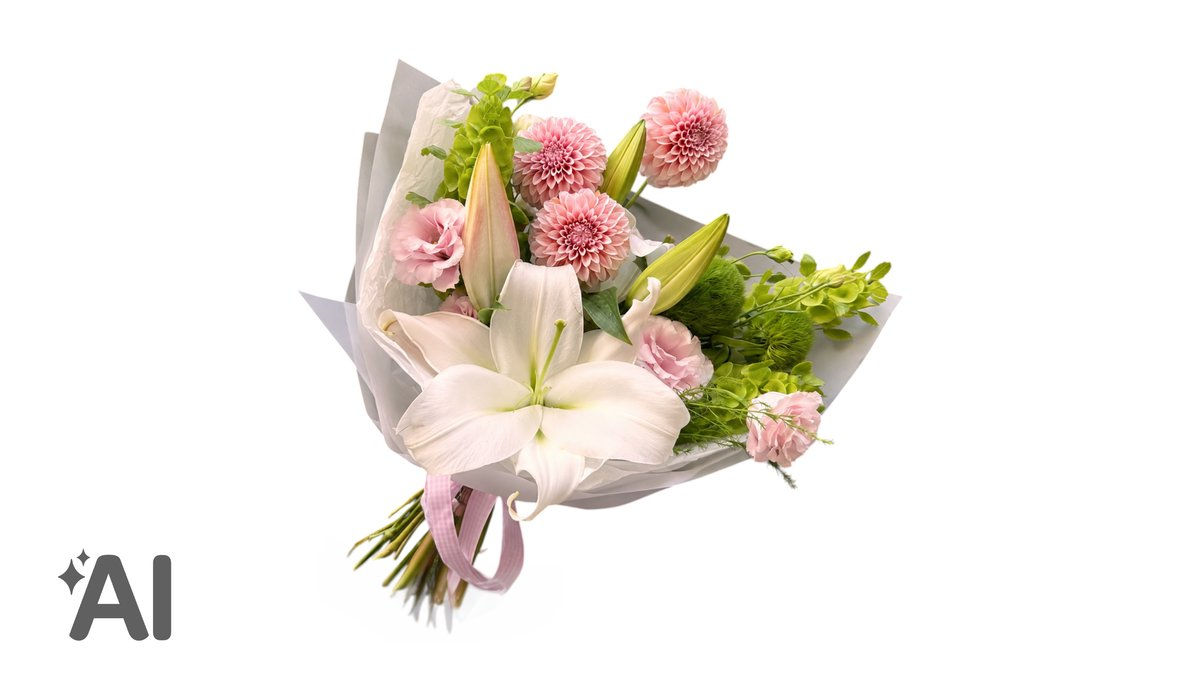 გეორგინას, ჰოლანდიური ლილიისა და სეზონური ყვავილების თაიგული (Georgina, Dutch Lily & Seasonal Flowers Bouquet)