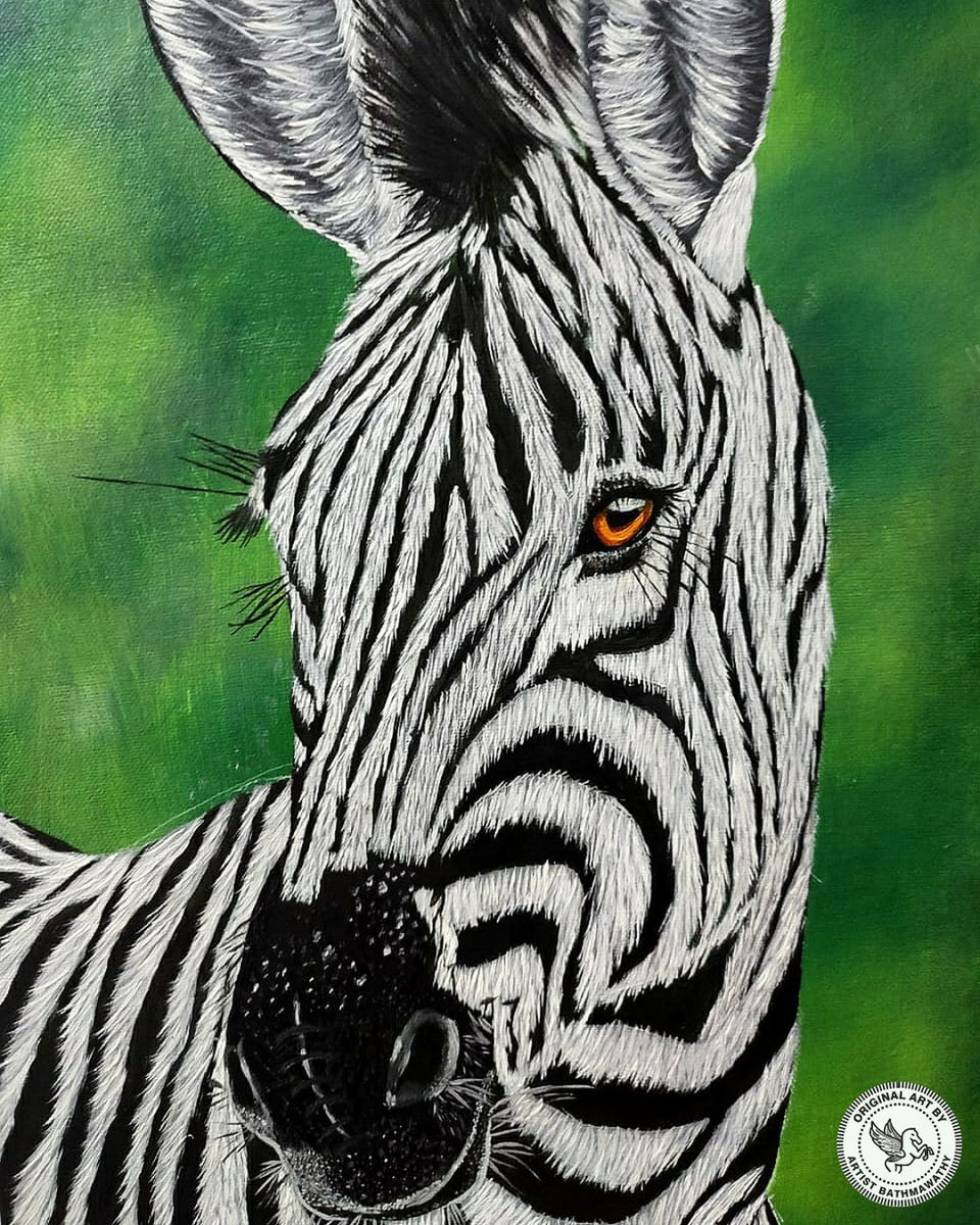zebra, zebra painting, zebra art, zebra oil painting, zebra drawing