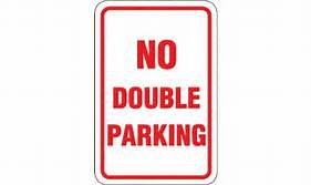 Double parking sign in New York City