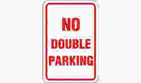 Double parking sign in New York City