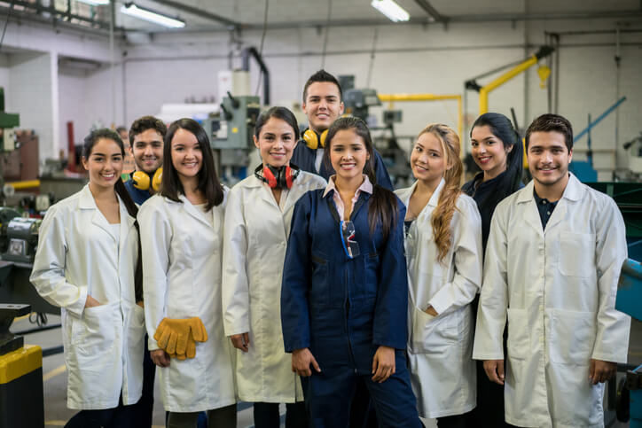 Female and male STEM Students