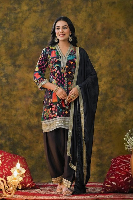 NS35 BLACK SALWAR SET