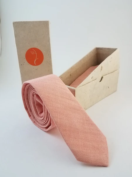 Product shot of hemp Skinny Tie