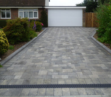 Block paved driveway