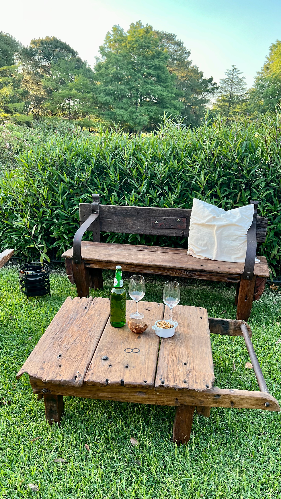 Miniatura: BANCO CON APOYA BARAZOS LAPACHO 150