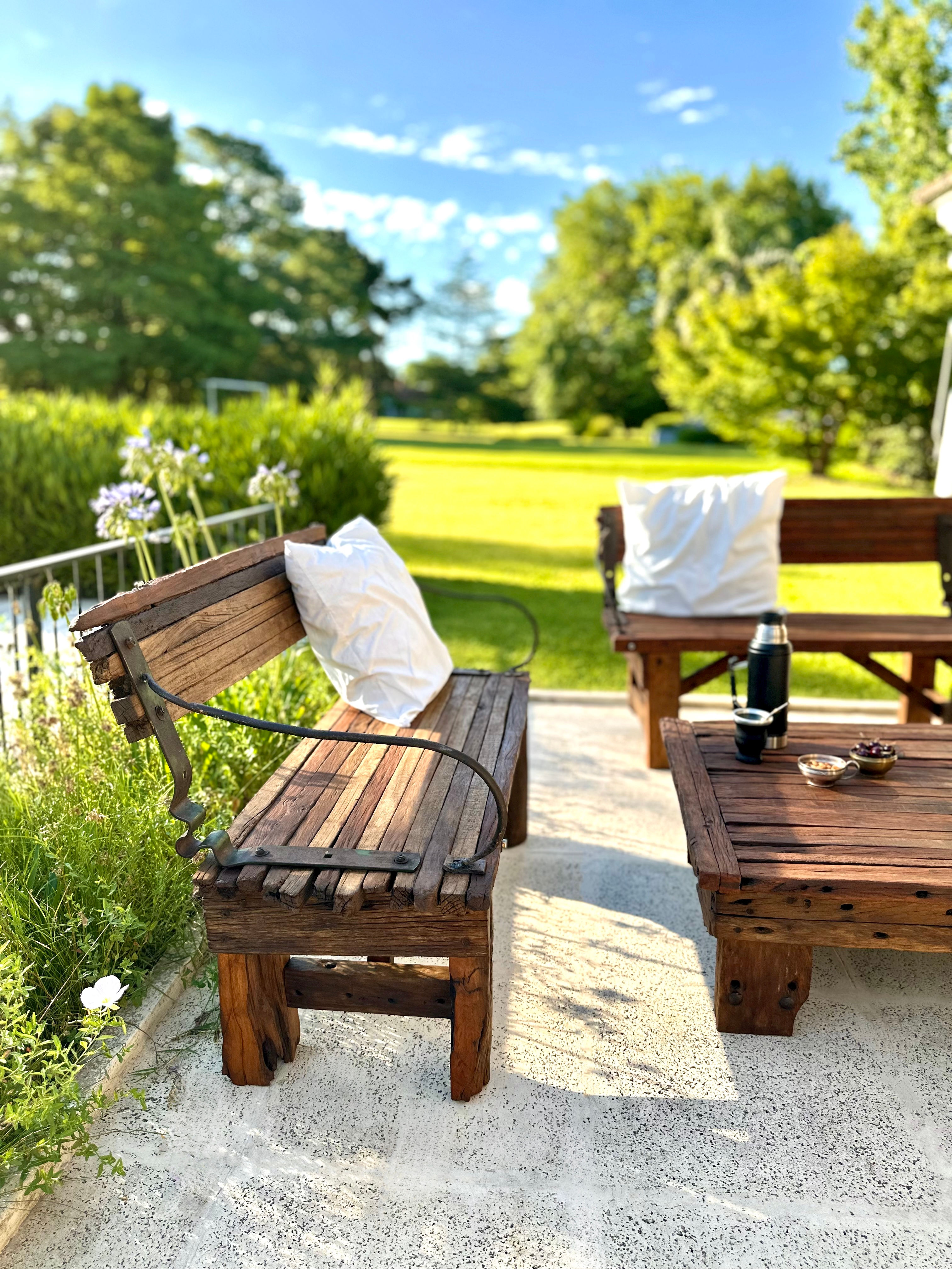 BANCO TABLAS LAPACHO ANCHICO 120