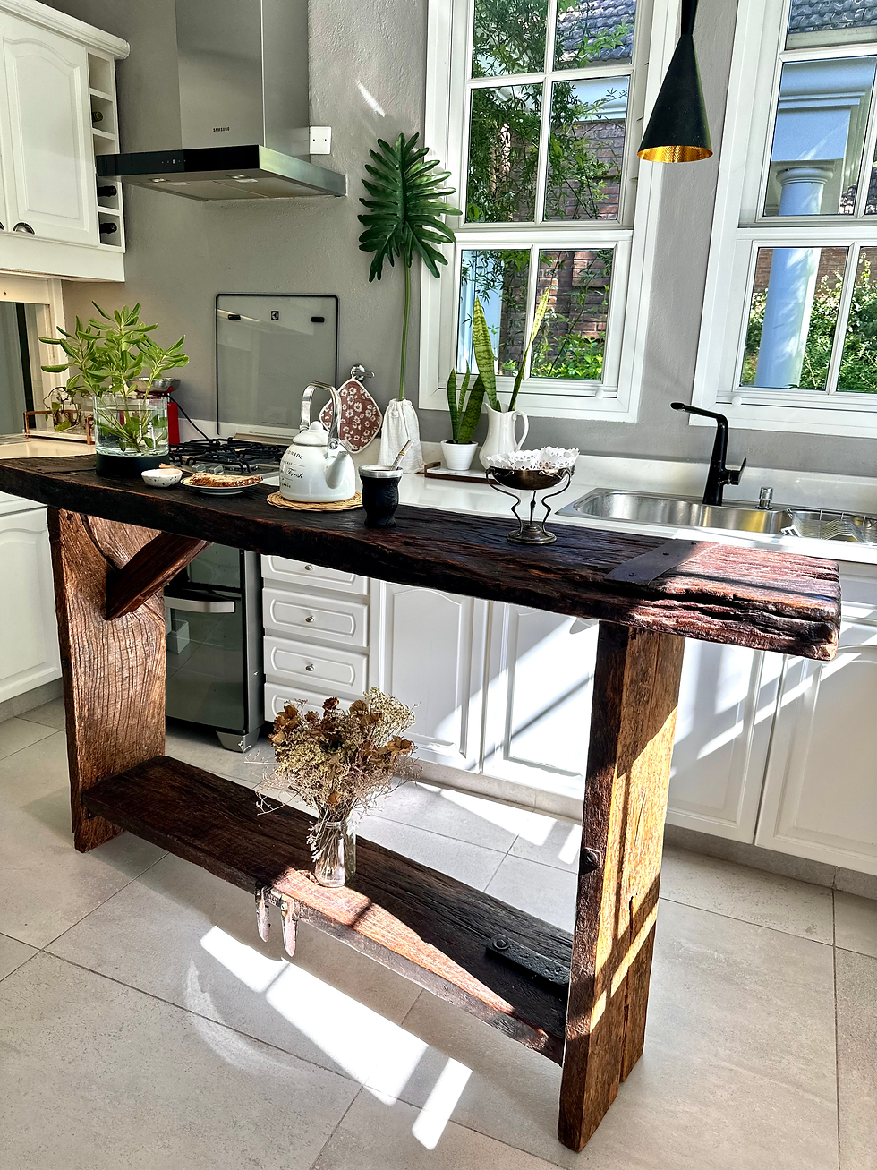 Miniatura: BARRA/CONSOLA LAPACHO Y ANCHICO 190