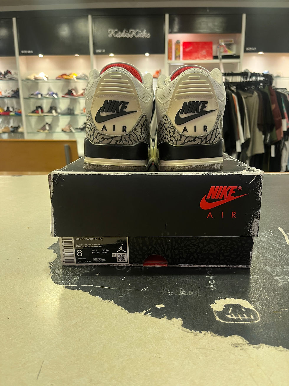Thumbnail: USED Jordan 3 “White Cement Reimagined” size 8