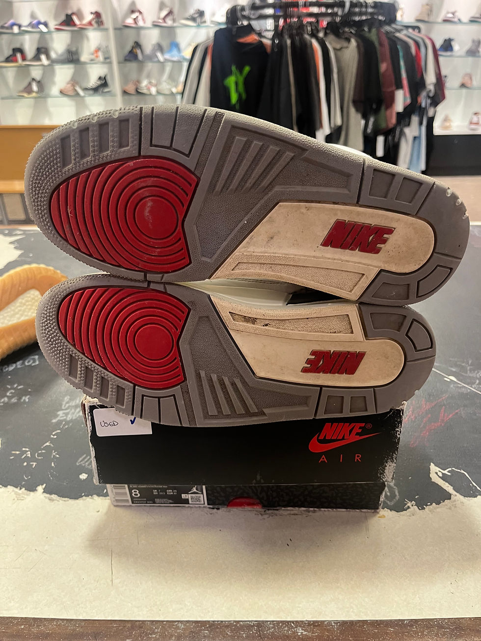 Thumbnail: USED Jordan 3 “White Cement Reimagined” size 8