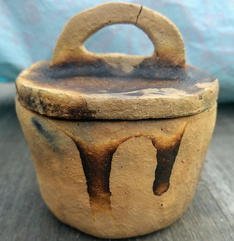 Wild Pottery - Finished jar and lid (1)x